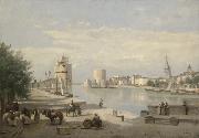 The Harbor of La Rochelle camille corot